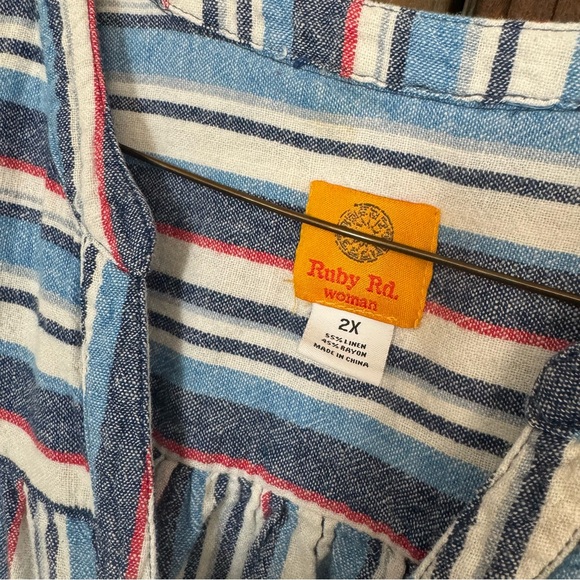 Ruby Rd Striped Sleeveless Top - Picture 2 of 6